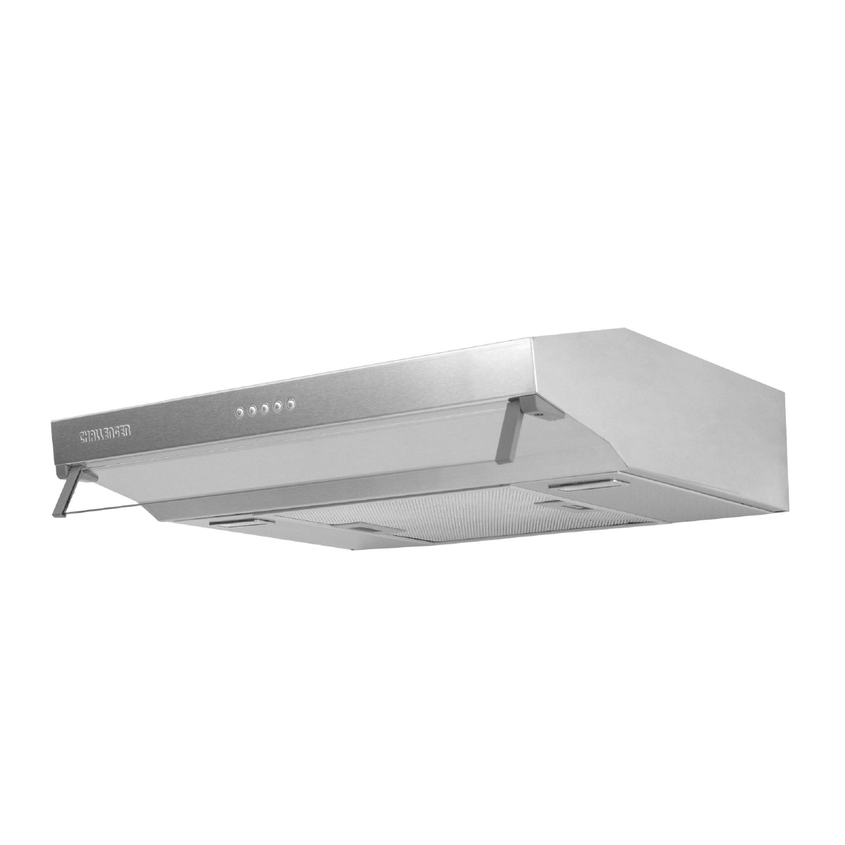 Campana Challenger Horizontal Plateado 59.5x13cm 110 Voltios de Tres Velocidades y con Filtro de Carbón - CAMPANAS Y EXTRACTORES | Bylmo