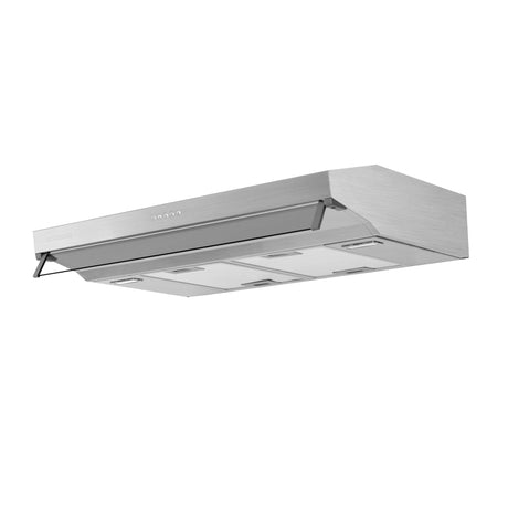 Campana Challenger Horizontal Plateado 75.5x13cm 110 Voltios de Tres Velocidades y con Filtro de Carbón - CAMPANAS Y EXTRACTORES | Bylmo