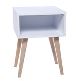 Mesa de Noche x 2 Turku Blanco 40x39cm con Un Compartimiento - Mesas de Noche | Bylmo