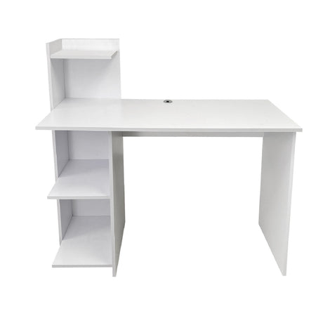 Escritorio King Blanco 110x110cm sin Cajones y con Organizador de Libros - Escritorios y Archivadores | Bylmo