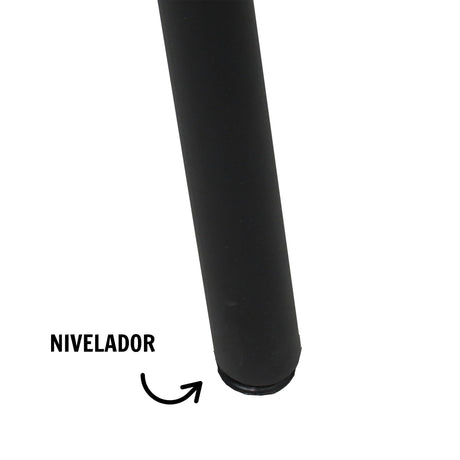 Comedor Look Amaretto y Negro 90x75cm Cuadrado de Cuatro Puestos y sin Sillas - Comedores | Bylmo