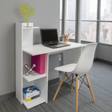 Combo Escritorio y Silla King Blanco 120x120cm sin Cajones y con Organizador de Libros - Escritorios y Archivadores | Bylmo