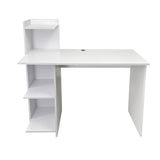 Combo Escritorio y Silla King Blanco 120x120cm sin Cajones y con Organizador de Libros - Escritorios y Archivadores | Bylmo
