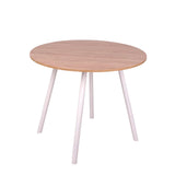 Comedor Like Vienes y Blanco 90x75cm Circular de Cuatro Puestos y con Cuatro Sillas - Comedores | Bylmo