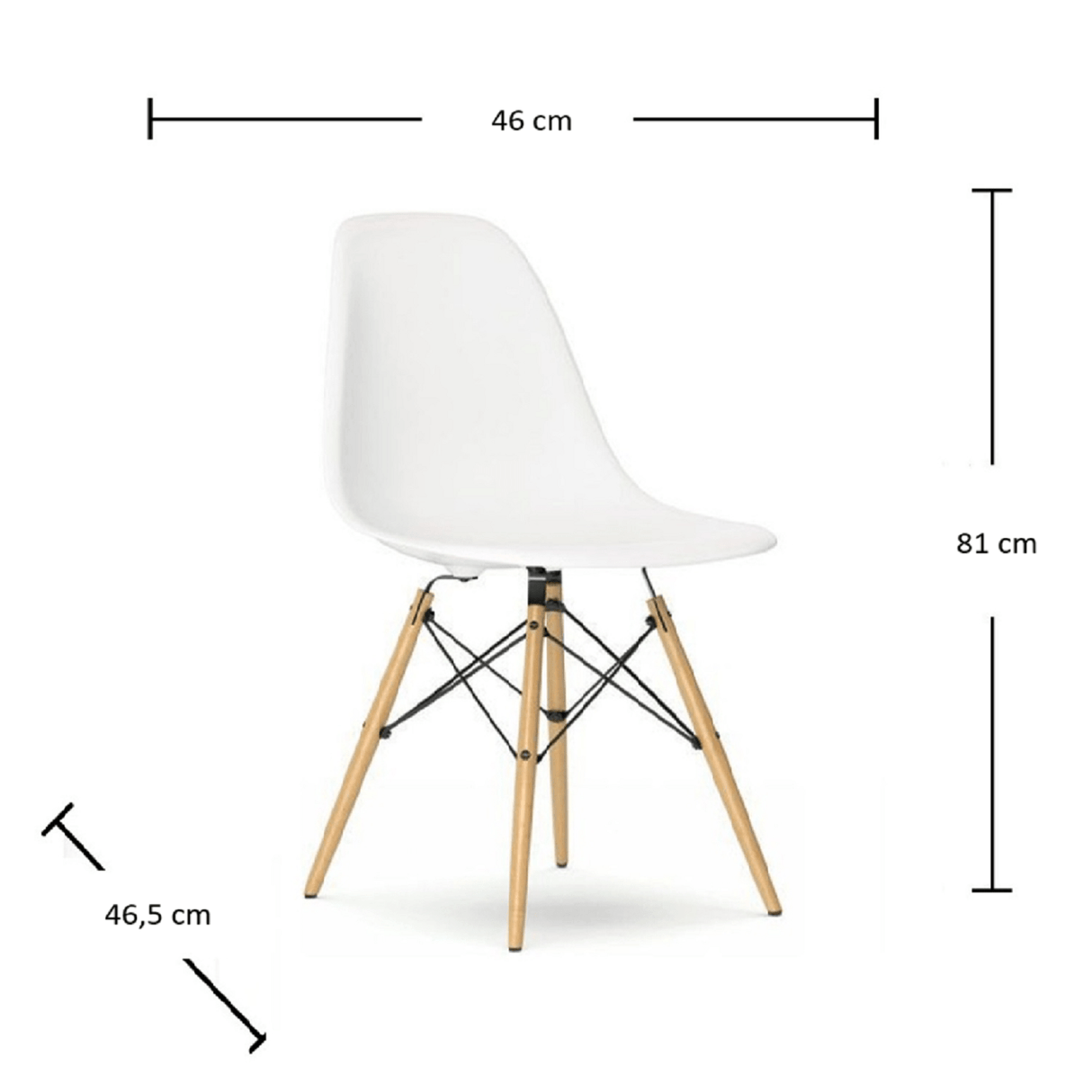 Comedor Like Vienes y Blanco 90x75cm Circular de Cuatro Puestos y con Cuatro Sillas - Comedores | Bylmo