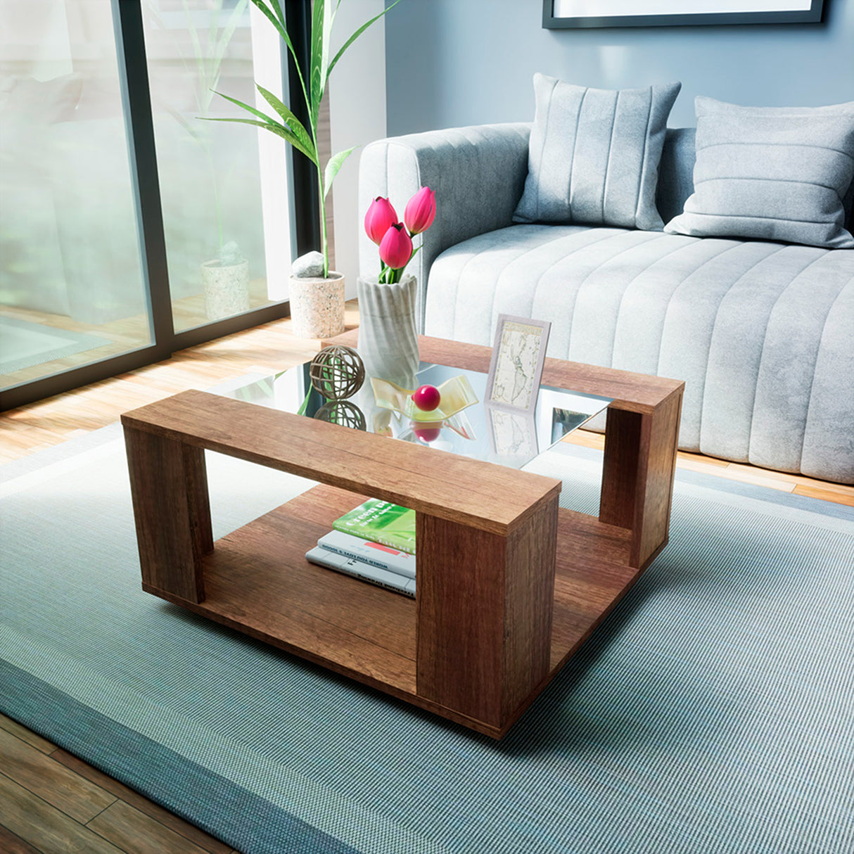 Mesa de Centro Caramelo 60.2x31.7cm Rectangular - Mesas | Bylmo