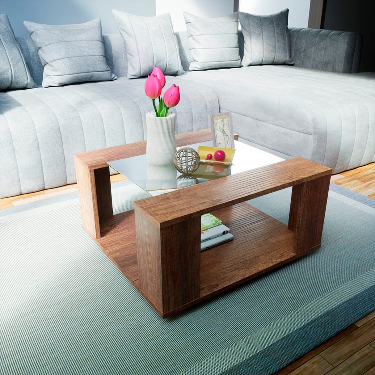 Mesa de Centro Caramelo 60.2x31.7cm Rectangular - Mesas | Bylmo