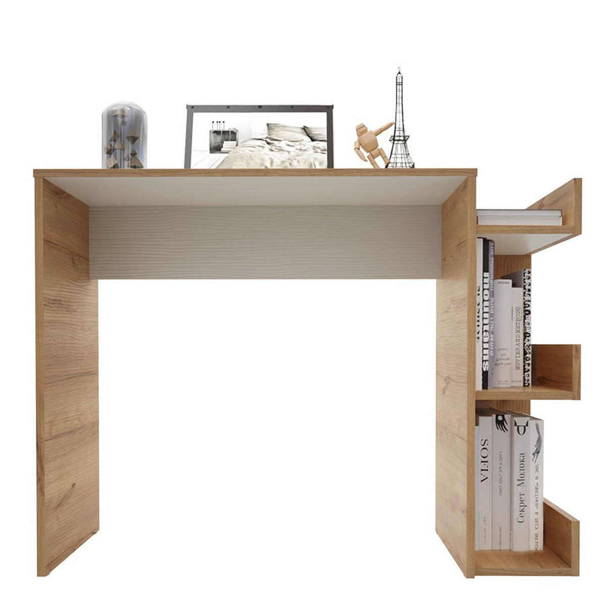 Escritorio Shelf Duna 100x73cm sin Cajones y con Organizador de Libros - Escritorios y Archivadores | Bylmo