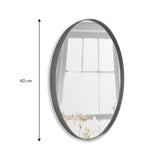 Espejo de Pared Osaka Plata 40x40cm Redondo con Marco Metalico - ESPEJOS DE PARED | Bylmo