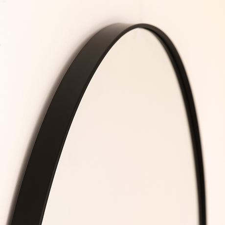 Espejo de Pared Negro 60x60cm Redondo con Marco Metalico - ESPEJOS DE PARED | Bylmo
