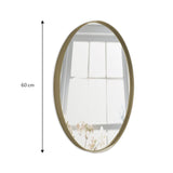 Espejo de Pared Osaka Dorado 60x60cm Redondo con Marco Metalico - ESPEJOS DE PARED | Bylmo