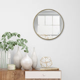 Espejo de Pared Osaka Dorado 60x60cm Redondo con Marco Metalico - ESPEJOS DE PARED | Bylmo