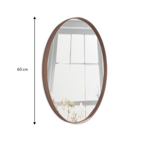 Espejo de Pared Osaka Cobre 60x60cm Redondo con Marco Metalico - ESPEJOS DE PARED | Bylmo