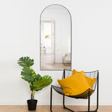 Espejo de Pared Ibiza Plata 50x100cm Arco Superior con Marco Metalico - ESPEJOS DE PARED | Bylmo