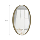 Espejo de Pared Osaka Dorado 80x80cm Redondo con Marco Metalico - ESPEJOS DE PARED | Bylmo