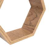 Set de 3 Repisas Hades Beige Claro 25x8cm Hexagonal con Tres Entrepaños - REPISAS | Bylmo