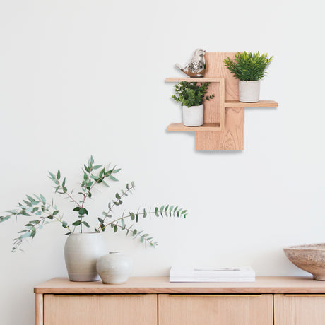 Repisa Molino Beige Claro 40x9.5cm Rectangular con Tres Entrepaños - REPISAS | Bylmo