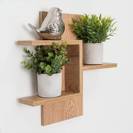 Repisa Molino Beige Claro 40x9.5cm Rectangular con Tres Entrepaños - REPISAS | Bylmo