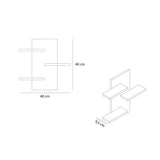 Repisa Molino Beige Claro 40x9.5cm Rectangular con Tres Entrepaños - REPISAS | Bylmo