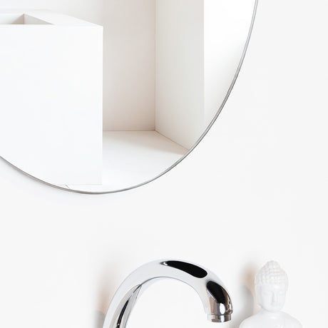 Espejo de Baño Napoli Plateado 45x60cm Ovalado con Biselado - Espejos de Baño | Bylmo