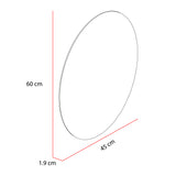 Espejo de Baño Napoli Plateado 45x60cm Ovalado con Biselado - Espejos de Baño | Bylmo