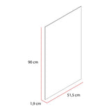 Espejo de Baño Garda Plateado 51.5x90cm Rectangular con Biselado - Espejos de Baño | Bylmo