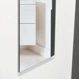 Espejo de Baño Amalfi Plateado 38x130cm Rectangular con Biselado - Espejos Decorativos | Bylmo