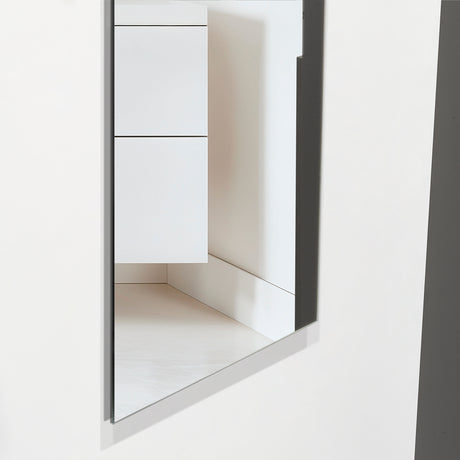 Espejo de Baño Amalfi Plateado 38x130cm Rectangular con Biselado - Espejos Decorativos | Bylmo