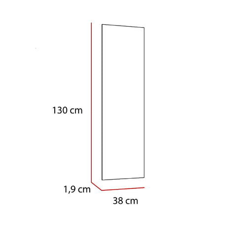 Espejo de Baño Amalfi Plateado 38x130cm Rectangular con Biselado - Espejos Decorativos | Bylmo