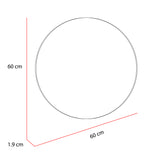 Espejo de Baño Salerno Plateado 60x60cm Redondo con Biselado - Espejos de Baño | Bylmo