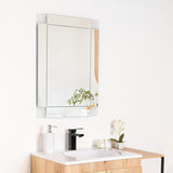 Espejo de Baño Genova Plateado 50x70cm Rectangular con Biselado - Espejos de Baño | Bylmo