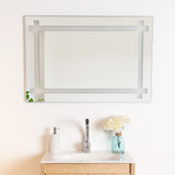 Espejo de Baño Broni Plateado 90x60cm Rectangular con Biselado - Espejos de Baño | Bylmo