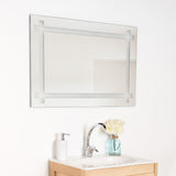 Espejo de Baño Broni Plateado 90x60cm Rectangular con Biselado - Espejos de Baño | Bylmo