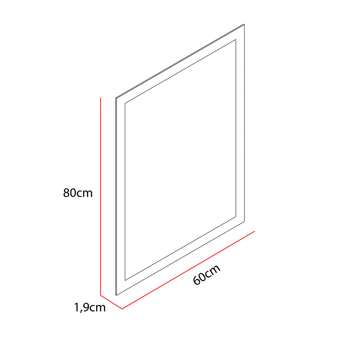 Espejo de Baño Catania Plateado 60x80cm Rectangular con Biselado - Espejos de Baño | Bylmo