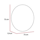 Espejo de Baño Capri Plateado 75x75cm Redondo con Biselado - Espejos de Baño | Bylmo