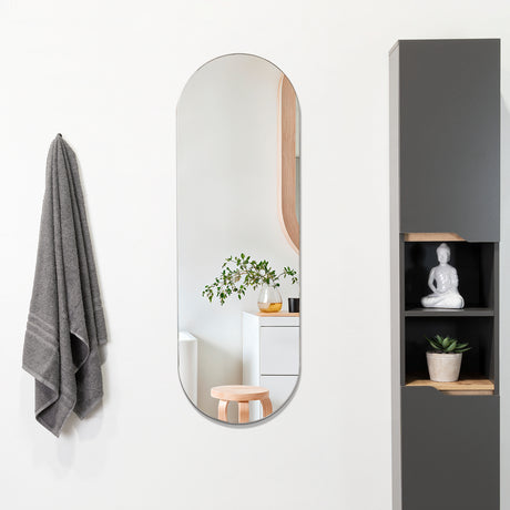 Espejo de Baño Lucerna Plateado 40x120cm Ovalado con Biselado - Espejos Decorativos | Bylmo