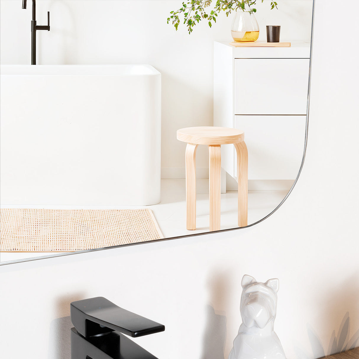 Espejo de Baño Pompe Plateado 60x90cm Rectangular con Biselado - Espejos de Baño | Bylmo