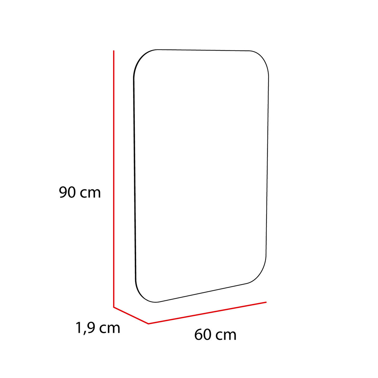 Espejo de Baño Pompe Plateado 60x90cm Rectangular con Biselado - Espejos de Baño | Bylmo