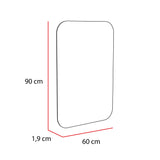 Espejo de Baño Pompe Plateado 60x90cm Rectangular con Biselado - Espejos de Baño | Bylmo