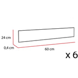 Espejo de Baño Siena Plateado 60x24cm Rectangular con Biselado - Espejos de Baño | Bylmo