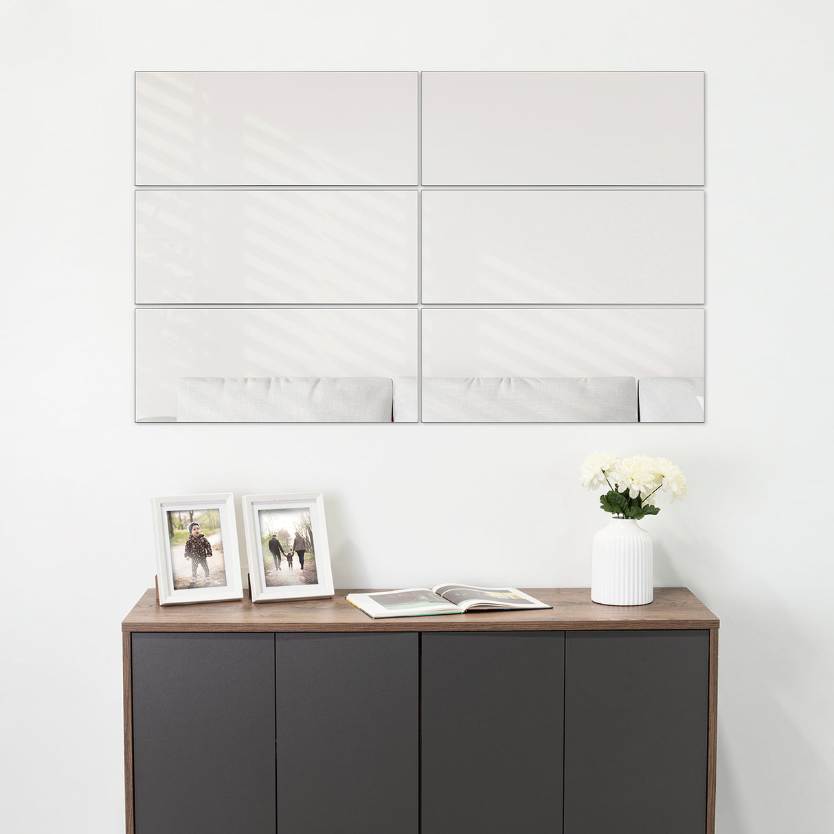 Espejo de Baño Siena Plateado 60x24cm Rectangular con Biselado - Espejos de Baño | Bylmo