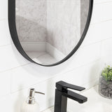 Espejo de Pared Lukman Negra 50x100cm Ovalado con Marco Metalico - Espejos Decorativos | Bylmo