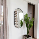 Espejo de Pared Lukman Negra 50x100cm Ovalado con Marco Metalico - Espejos Decorativos | Bylmo