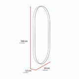 Espejo de Pared Lukman Negra 50x100cm Ovalado con Marco Metalico - Espejos Decorativos | Bylmo