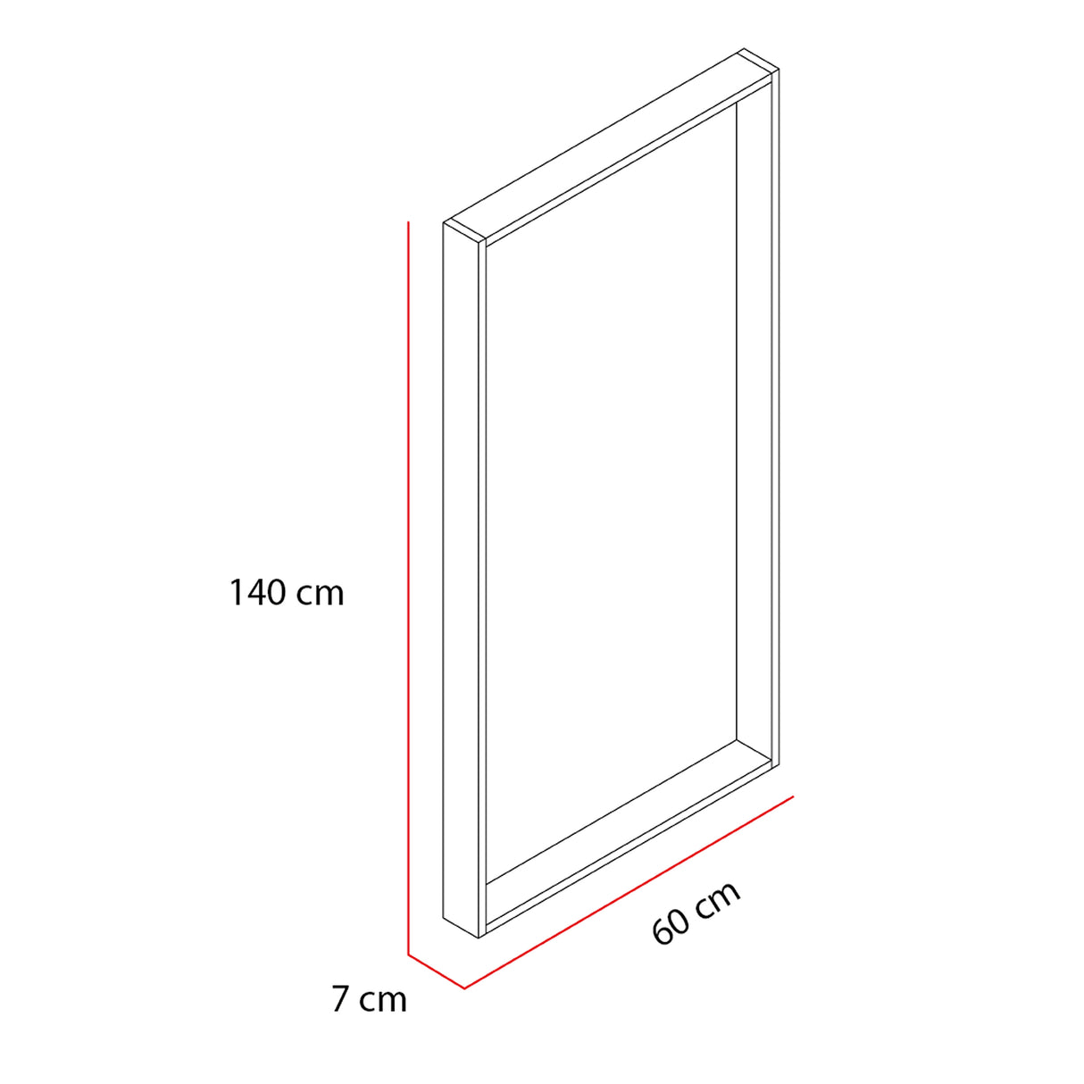 Espejo de Pared Trento Plateado 60x120cm Rectangular con Marco En Madera - Espejos Decorativos | Bylmo
