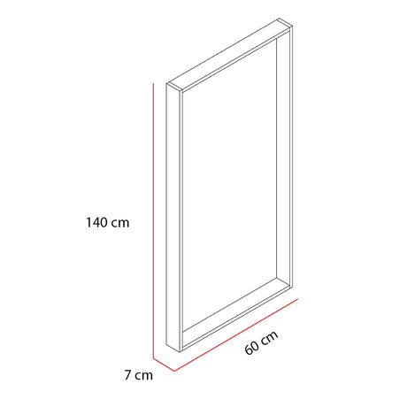 Espejo de Pared Trento Plateado 60x120cm Rectangular con Marco En Madera - Espejos Decorativos | Bylmo