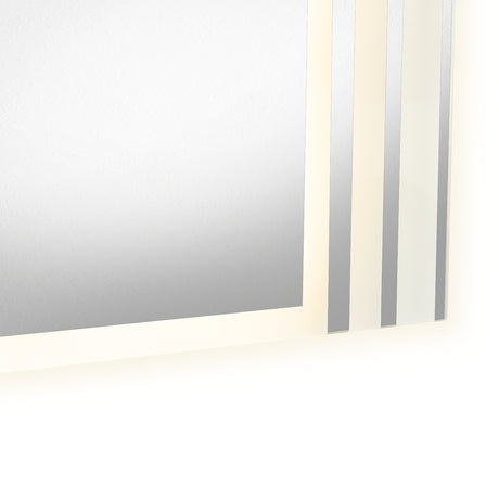 Espejo de Baño Led Apolo Plateado 100x80cm Rectangular con Sandblasting - Espejos de Baño | Bylmo