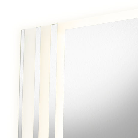 Espejo de Baño Led Apolo Plateado 100x80cm Rectangular con Sandblasting - Espejos de Baño | Bylmo