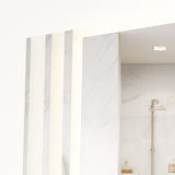 Espejo de Baño Led Apolo Plateado 100x80cm Rectangular con Sandblasting - Espejos de Baño | Bylmo