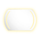 Espejo de Baño Led Manson Plateado 90x60cm Rectangular con Sandblasting - Espejos de Baño | Bylmo